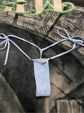 Light Blue String Thong Bikini Bottom - Women Accessories